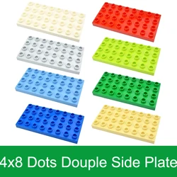 4x8 Dots Big Size Double Sided Baseplate Building Block Assembly Plate Toy Brick Compatible Large Particle Accessories Duploes