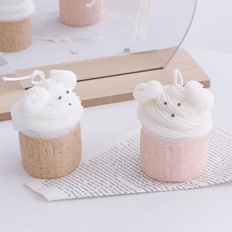 Ice Cream Cup Vela Moldes, 3D Silicone Soap Mold, Chocolate Craft Moldes, DIY Handmade Soap Moldes, Aroma Stone Moldes