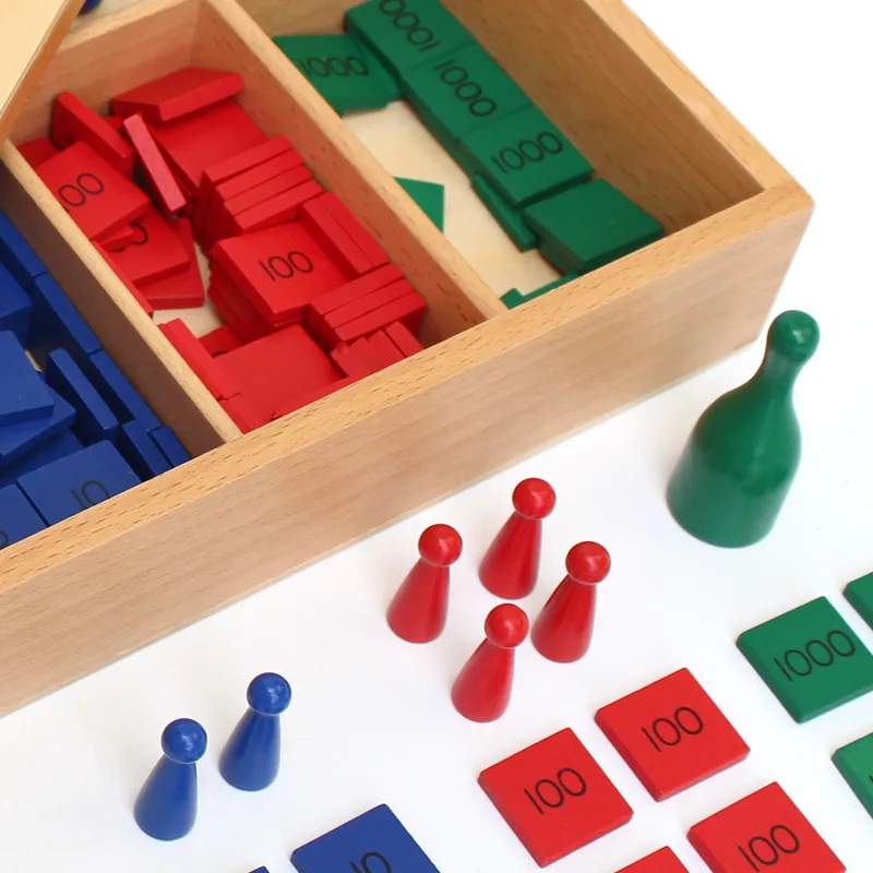 Novo profissional montessori carimbo de madeira material do jogo crianças contagem aprendizagem e matemática crianças brinquedo de madeira para crianças presente