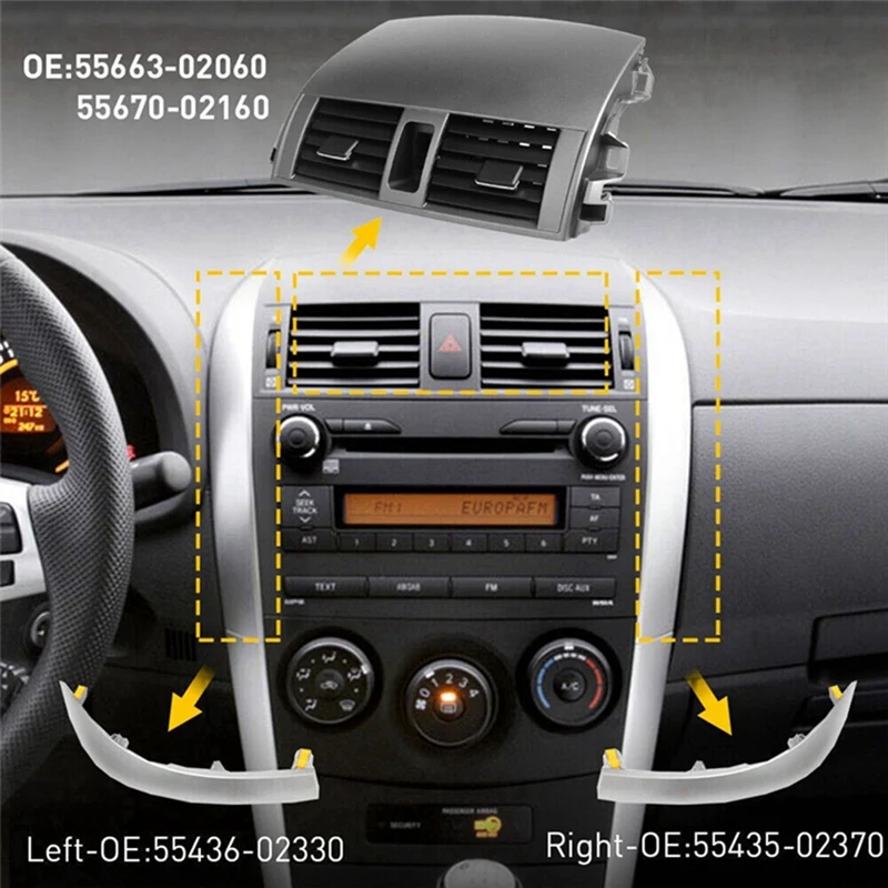 

Car Air Conditioning Outlet Pane Car Center Console Dash A/C Outlet Panel with Air