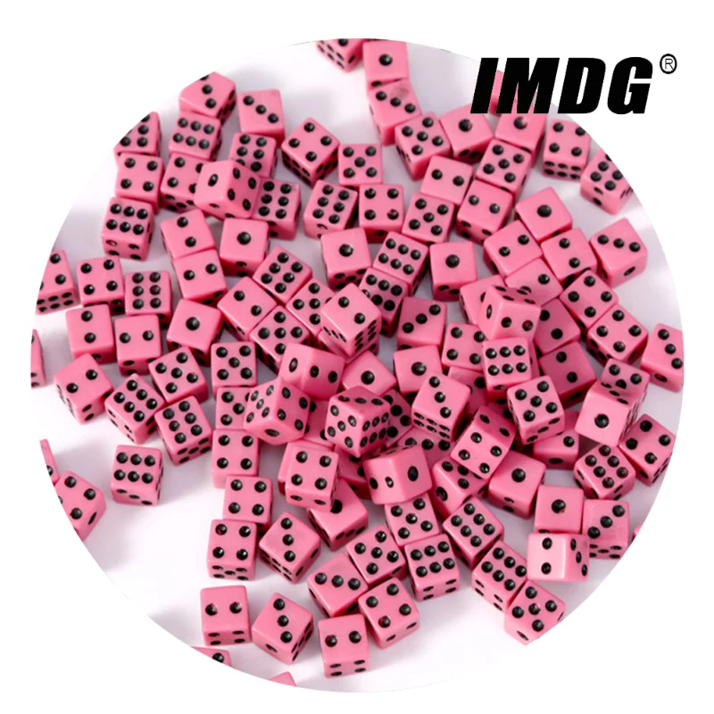 Dados de esquina cuadrados de acrílico de 8mm, ángulo recto, rompecabezas automático Mahjong, Mini cubos de juego, 100 unids/lote por paquete