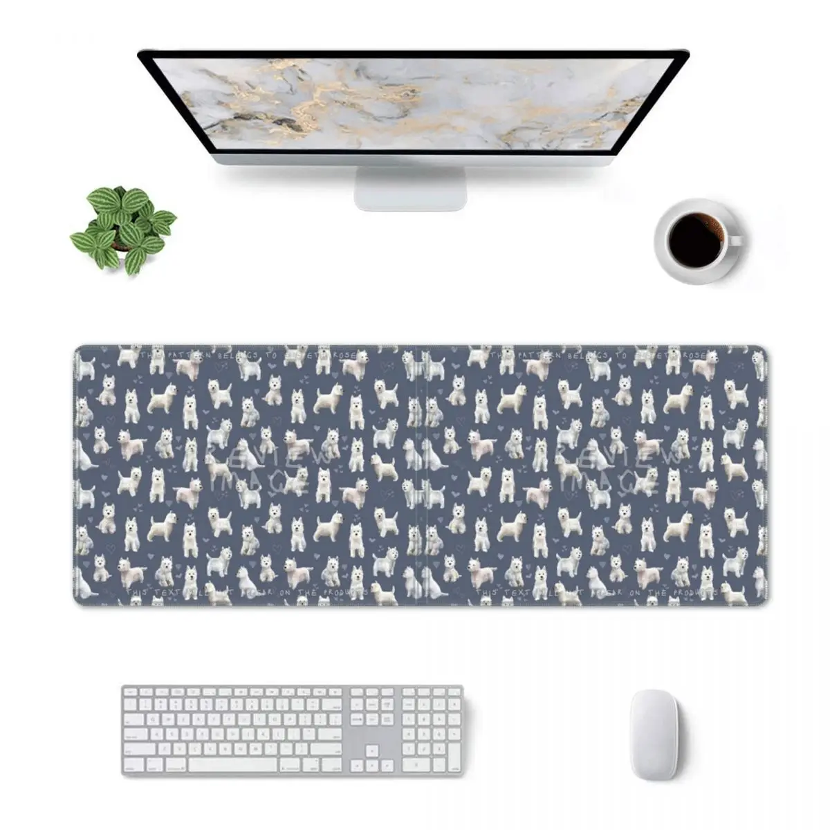 Large Mouse Pad The West Highland Terrier BLU Gamer PC Laptop Mats Keyboard Carpet Computer Gaming Office Accessories Desk Mat
