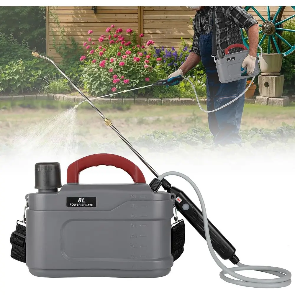 

2 Gallon Battery Powered Garden Sprayer Pump Sprayer with USB Rechargeable Handle, Retractable Wand, Adjustable Strap Electric W