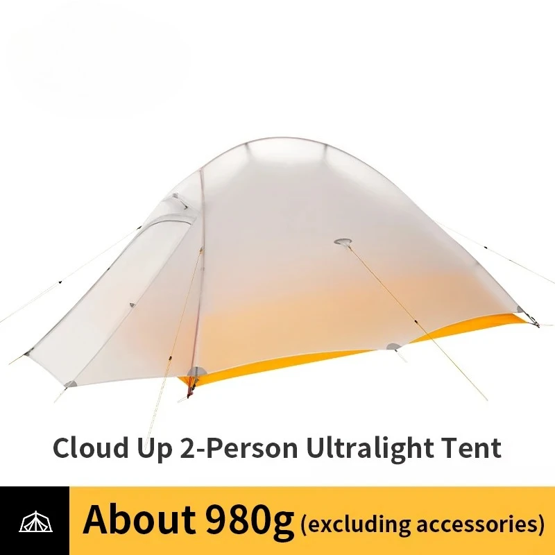 Cloud Up 2 Camping Tent 1-2 Person 980g Nylon 10D Silicone Waterproof Portable Hiking Backpacking Tent Ultralight