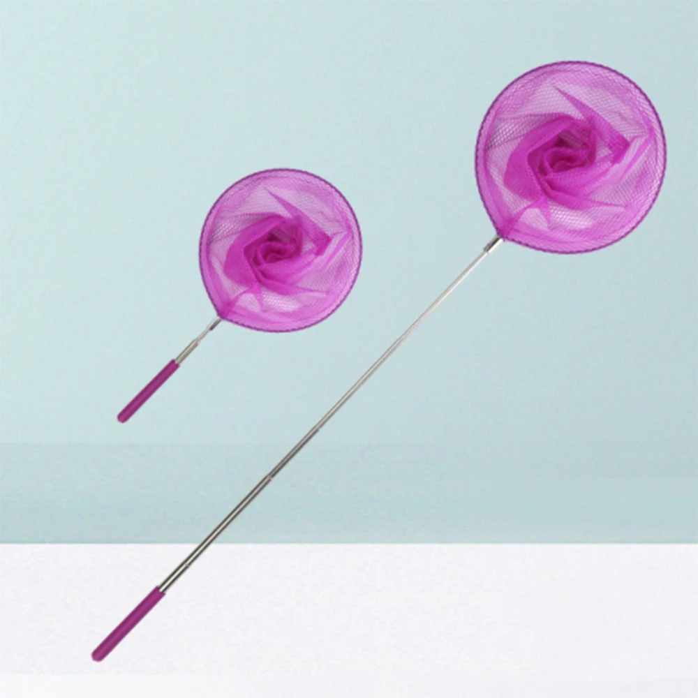 شبكة صيد قابلة للسحب للأطفال في الهواء الطلق على شكل فراشة اليعسوب شبكة من الفولاذ المقاوم للصدأ قابلة للطي من النايلون شبكات الهبوط