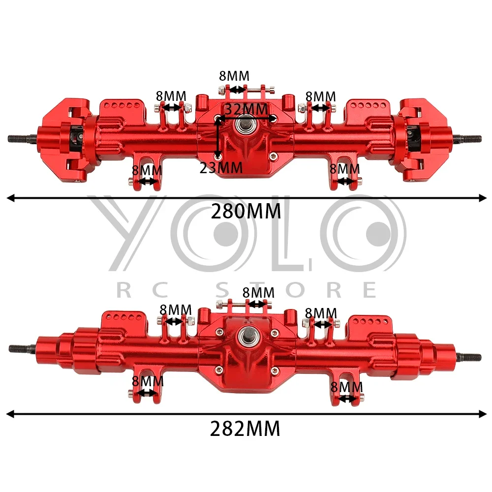 Aluminum Alloy Front Rear Axles with Steel Gears for RC 1/8 Losi LMT Monster Truck DIY Remote Control Toys Car 1:8 Upgrade Parts