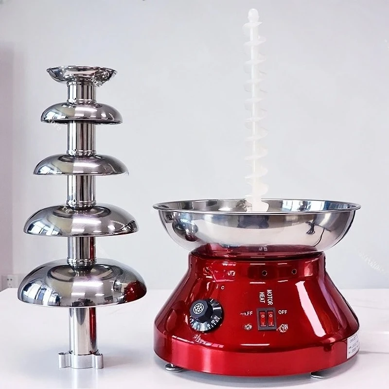 

Commercial Chocolate Fountain with Tower Dispenser and Tap Dual-purpose Chocolate Waterfall Fountain with Tap