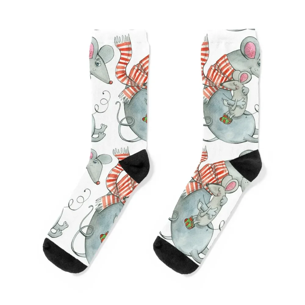 

Mouse family mother and child Socks luxury hip hop summer colored Socks Woman Men's