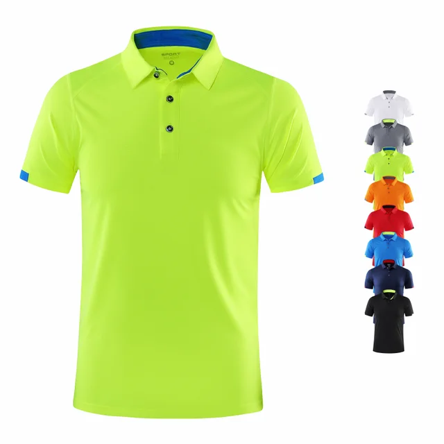 Szybkoschnąca koszulka polo z krótkim rękawem Golf Company Group Marka Oddychająca klapa Sportowa koszulka z krótkim rękawem 8-kolorowa duża