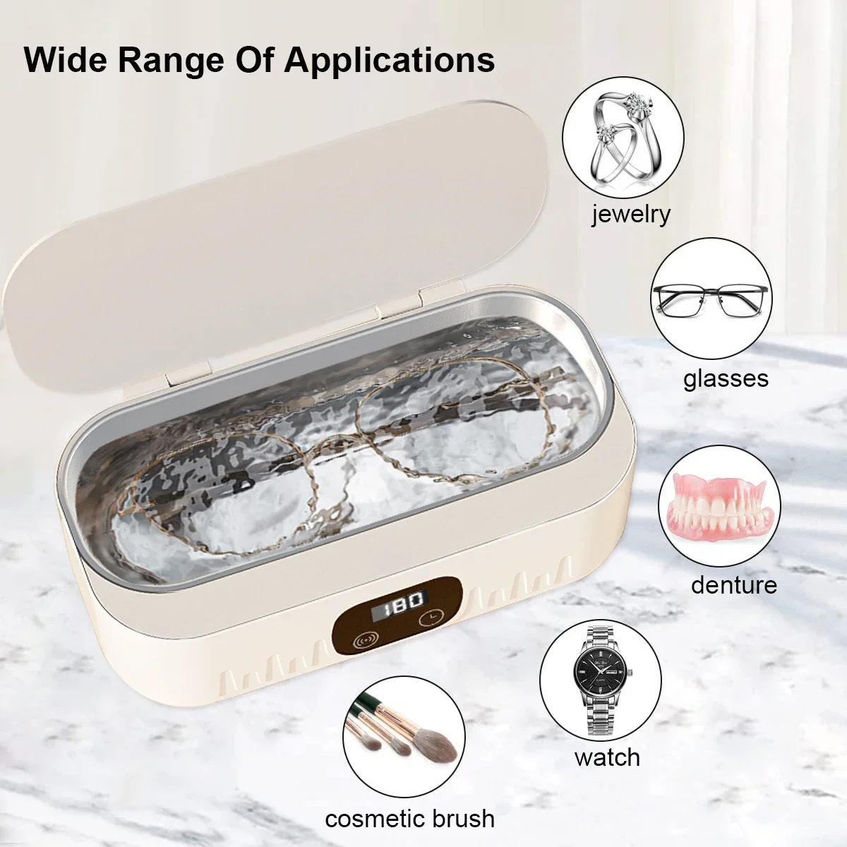 XIAOMI MIJIA Ultrasonic Cleaner Contact Lens Jewelry Watch Braces Mini Washing Machine Portable Home Small Ultrasonic Cleaner