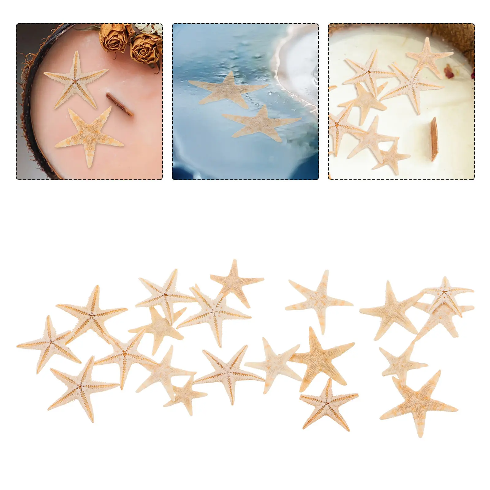 

20 шт. миниатюрных натуральных морских звезд для создания украшений из эпоксидной смолы в пляжном стиле, декора для свадеб на морской тематике, декора в морском стиле, морские звезды