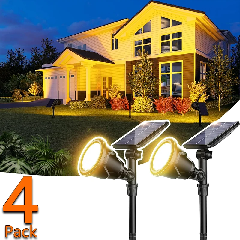 

1/2/3/4Pcs Solar Powered 9LED Lamp Adjustable Solar Spotlight In-Ground IP65 Waterproof Landscape Wall Light Outdoor Lighting