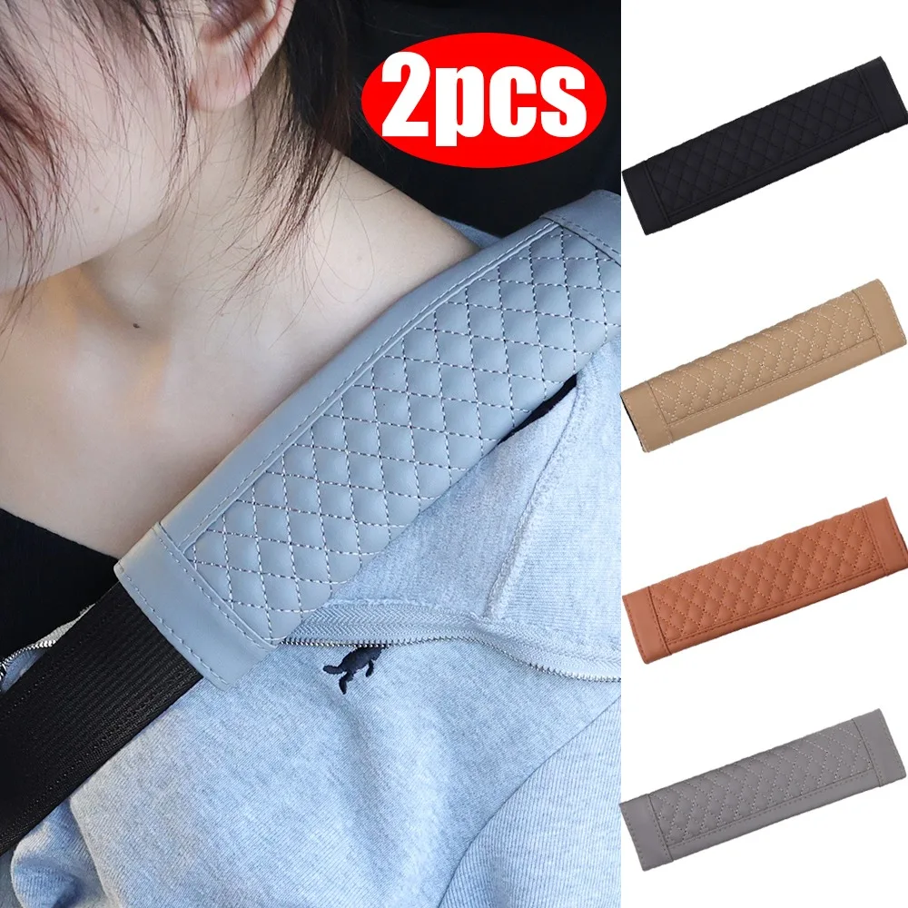 

1/2Pcs Car Seat Belt Shoulder Protection Wear Resistant and Anti Slip Universal Leather Comfortable Auto Interior Accessories