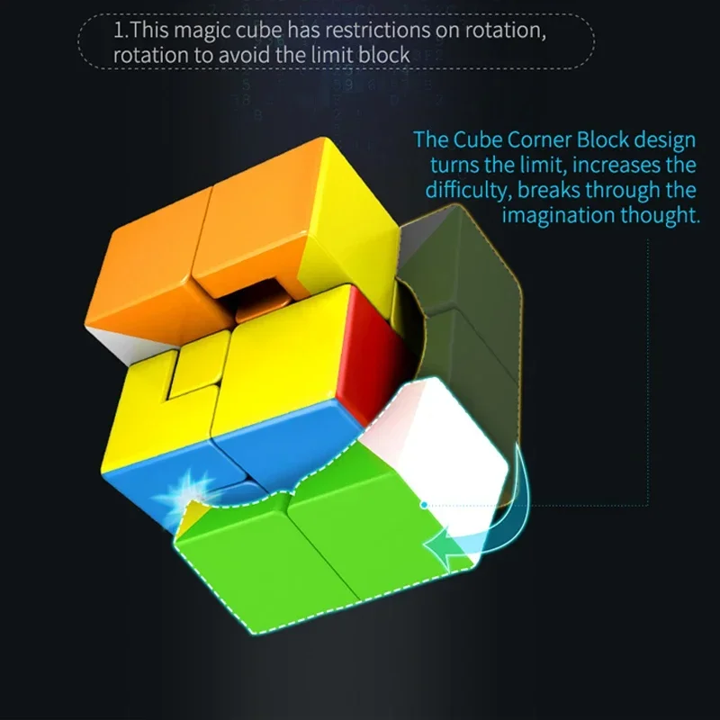Anycube-子供向けの魔法の立方体,魔法の立方体,moyu meilong人形,スピードパズル,楽しいおもちゃ,2x2x2 3x3x3