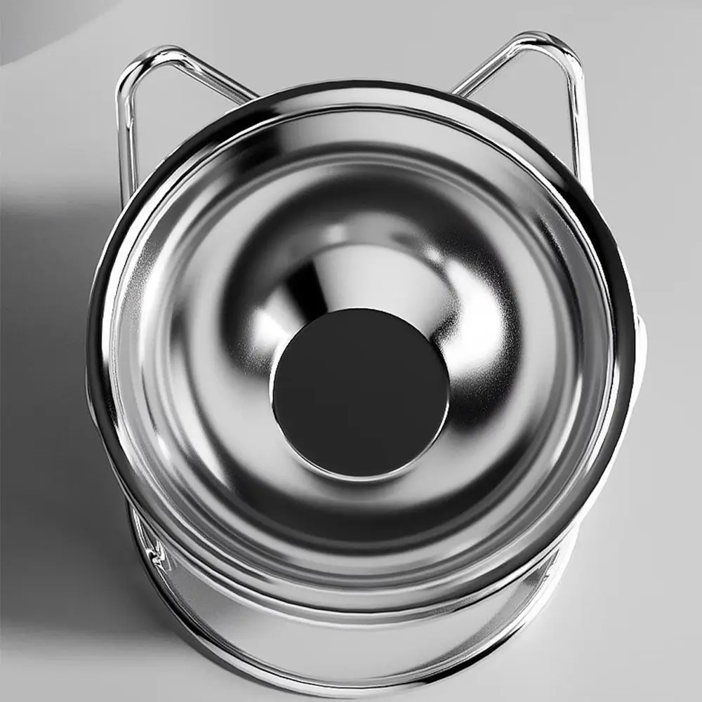 Pet Neck Protection Stainless Steel Cat Bowl High Foot with Stand Cat Water Bowl Drinking Bowl Fall-Resistant 16 Degree Tilting