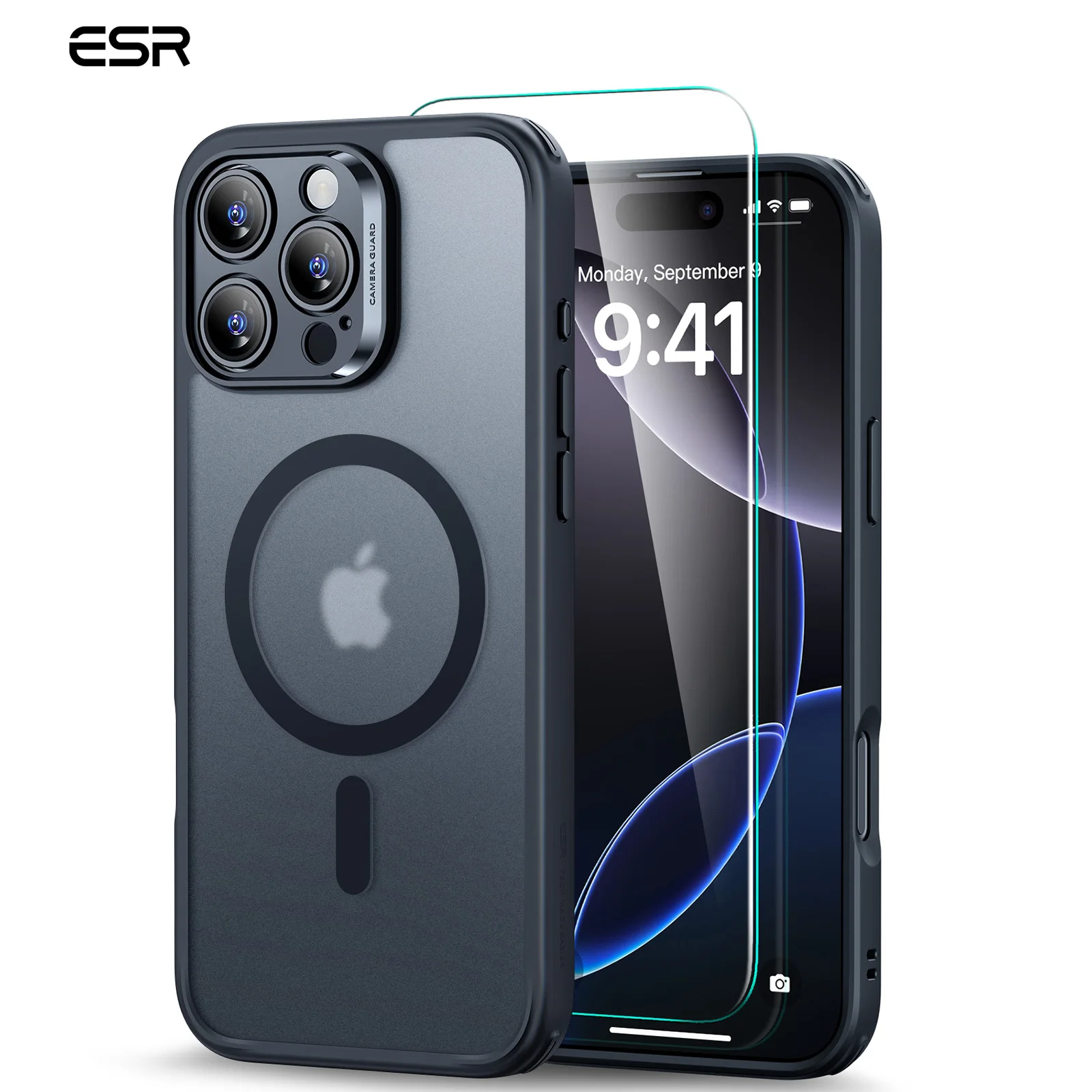 Etui ESR MagSafe do iPhone'a 16/15 Pro Max z osłoną ekranu iphone 14/13 Półprzezroczyste matowe etui Ochrona wojennej klasy