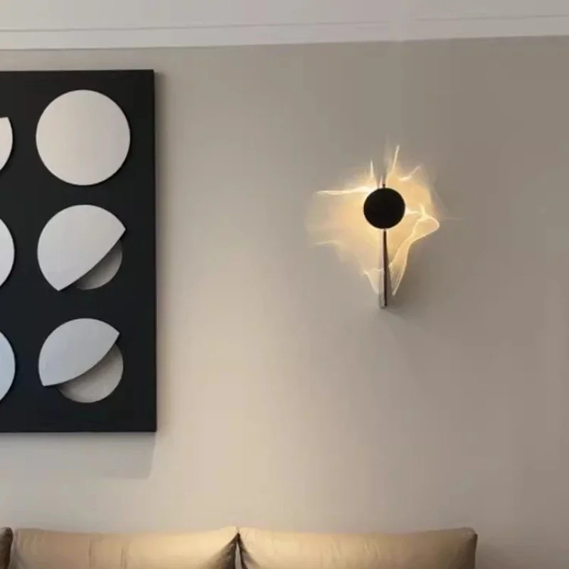 Postmodern Rotatable Creative Water Ripple Entrance Background Wall Light Bedroom Bedside Living Room Atmosphere Light