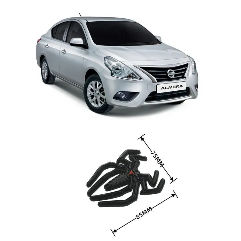 

2pc 3D Metal Black Widow Spider Logo Car Sticker For Nissan Kubistar LEAF Maxima Micra Murano Note NP300 NV200 NV400 Pathfinder