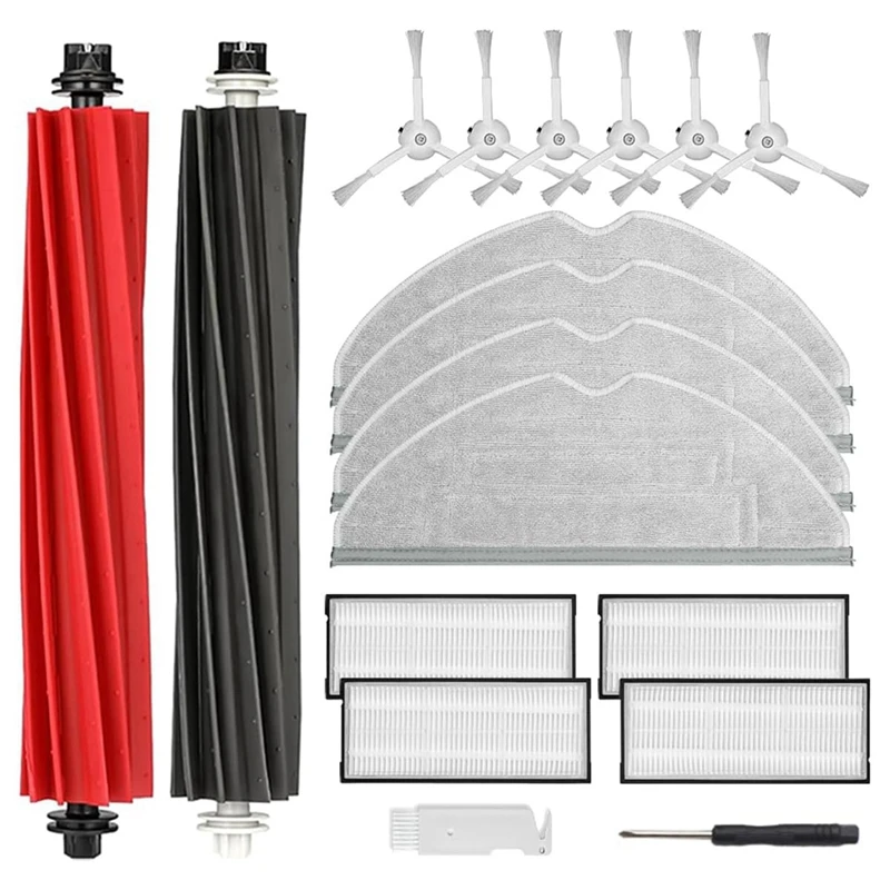 Accessory Kits Replacement Parts With 1 Pair Of Main Brushes,Mop,Filter,Side Brush For Roborock S8 Pro Ultra/ S8/ S8+