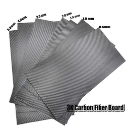 400mm x 200mm 3K Carbon Fiber Plate Panel Sheet (0.5,1,1.5,2,3,4,5)mm High Composite Hardness Material plate