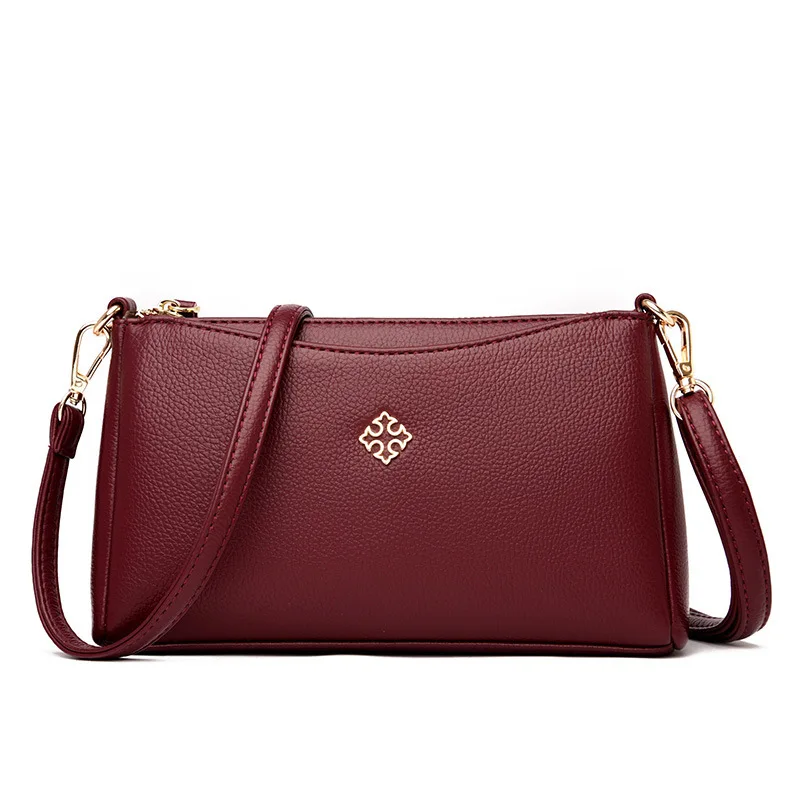 여성 숄더 가방 크로스 바디 패션 메신저 가방 캐주얼 작은 여성 2025 새로운 한국어 중년 어머니 부드러운 가죽