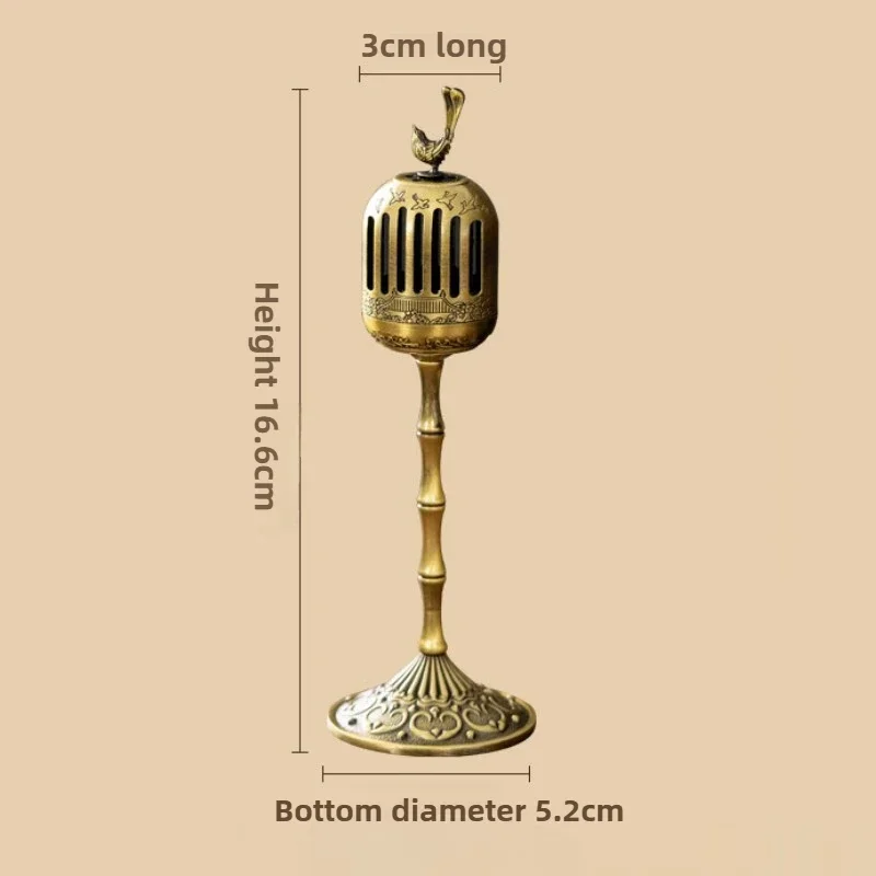 Golden Finch Palace Lamp Alloy Incense Burner Home Indoor Tea Ceremony Supplies Decoration Multi-function Aromatherapy Tool