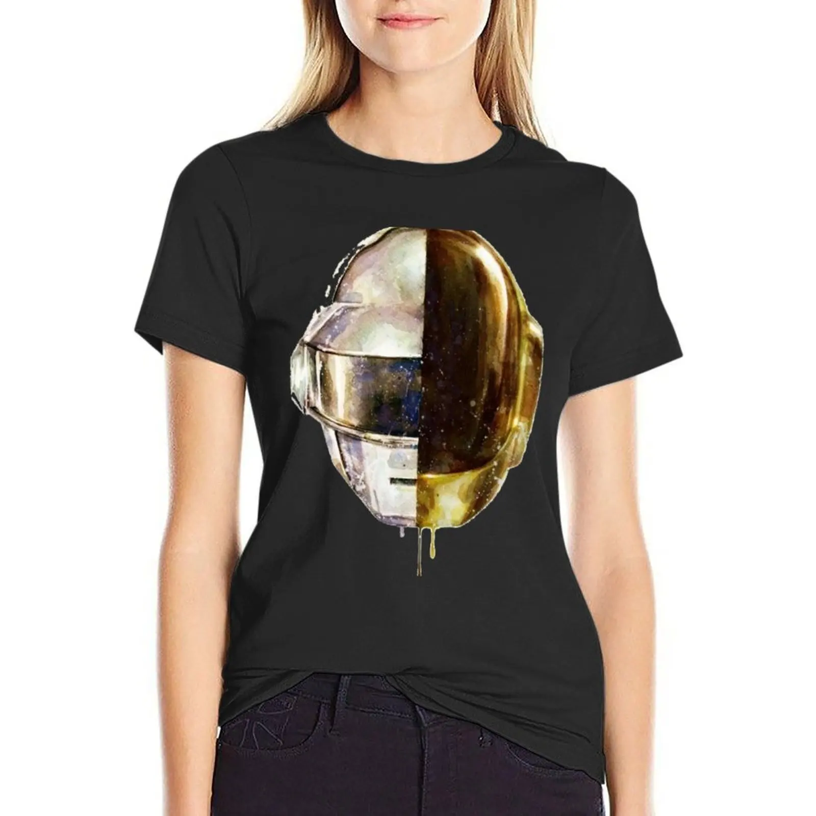 

daftpunk T-Shirt customs oversized funnys vintage clothes t-shirt dress for Women plus size sexy