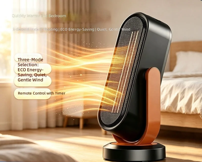 Cross-border multifunctional heater for home and office use, energy-saving tower-style swinging head remote control