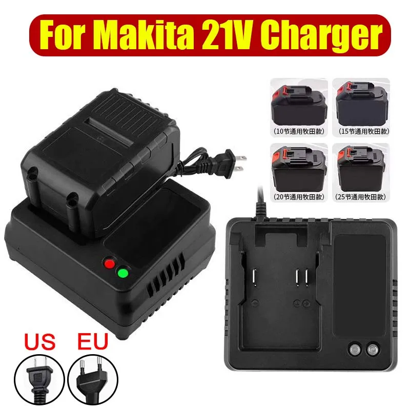 

Battery Charger Suitable For Makita 18V 21V Li-ion Battery Portable Fast Charger for Makita Battery Replacement EU Plug Us Plug