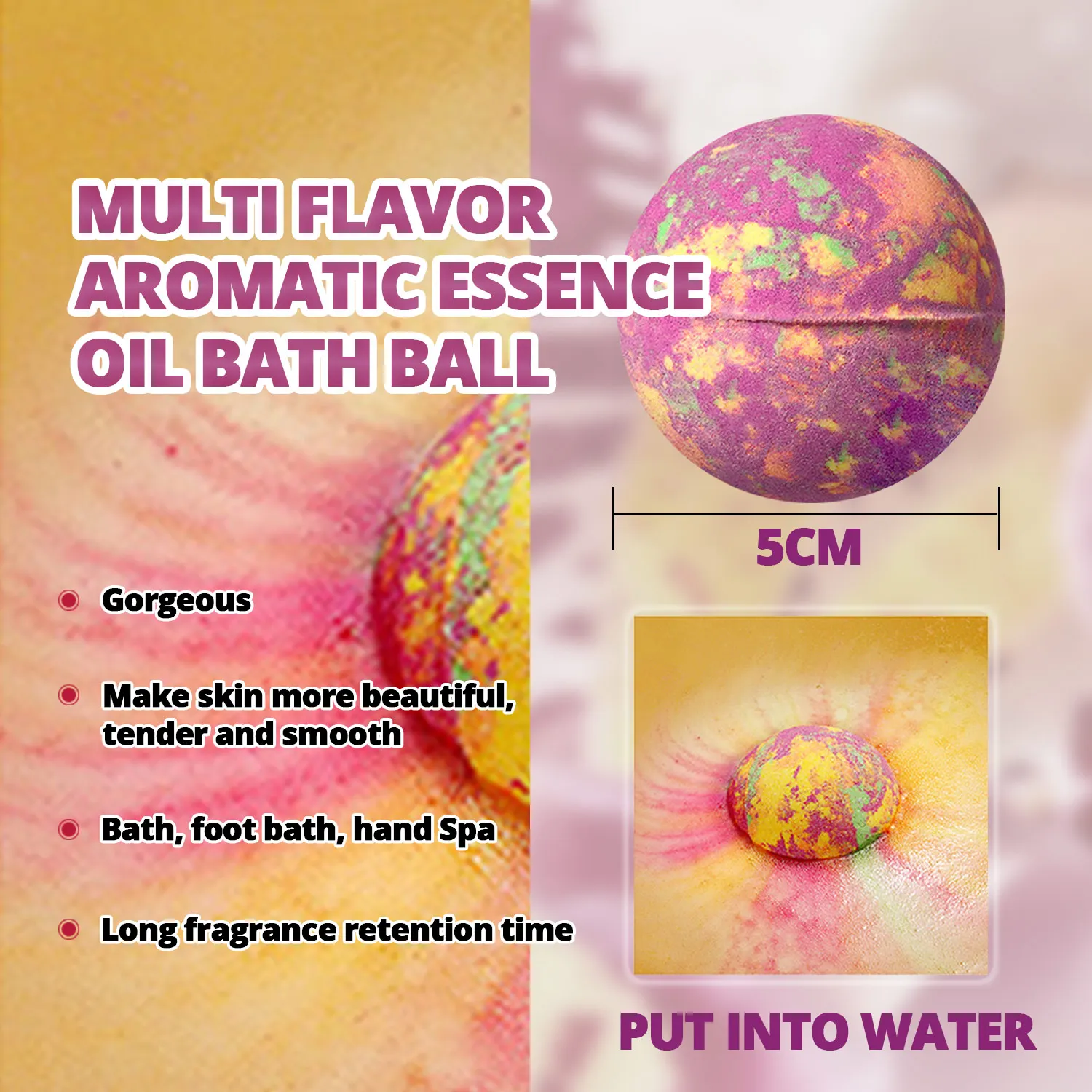 12 pçs/set mini banho de mão pé spa natural mini artesanal banhando pé spa rico óleos essenciais bola banho pé bola
