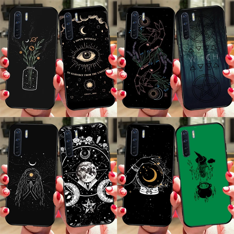 Witches Moon Witchy Mystery Totem Cover For OPPO A53S A5 A9 A53 2020 A1K A15 A3S A5S A52 A72 A54 A74 A94 Reno 2Z 2F Case