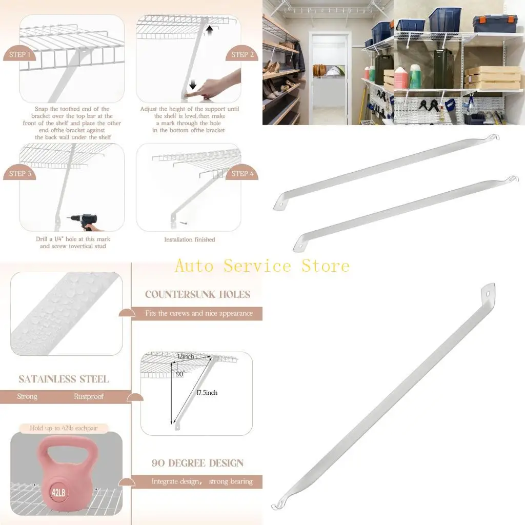 

462A Universal RVs Shelf Bracket For Securing Items During Travel Quick Setups 17Inch