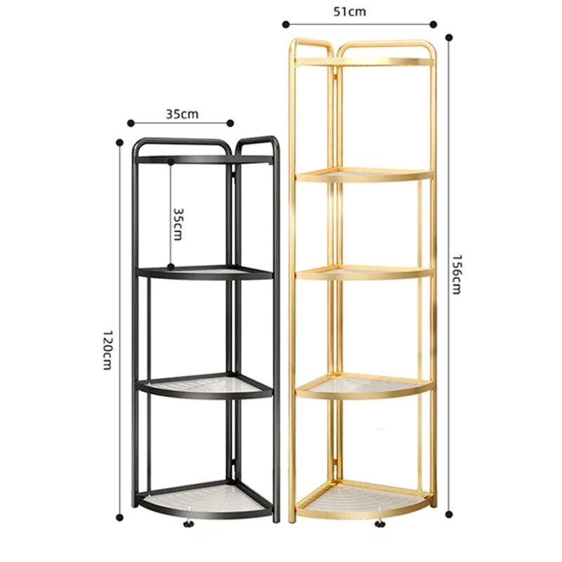 Light Luxury Installation-free Folding Toilet Rack Bathroom Tripod Floor-to-ceiling Toilet Toilet Storage Shelf