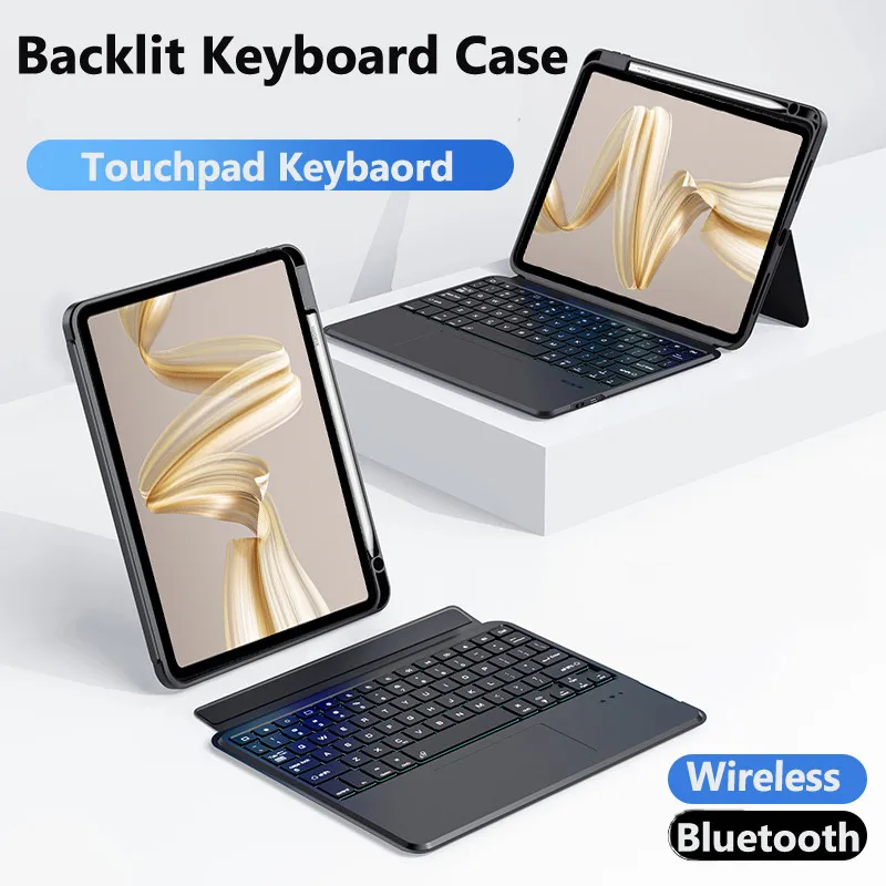 

7-color Backlit Keyboard Case for Huawei MatePad Air 2024 12 Pro 12.2 SE 11Inch 11.5 S Air 11.5 Inch PaperMatte Pro 11 2021 2023