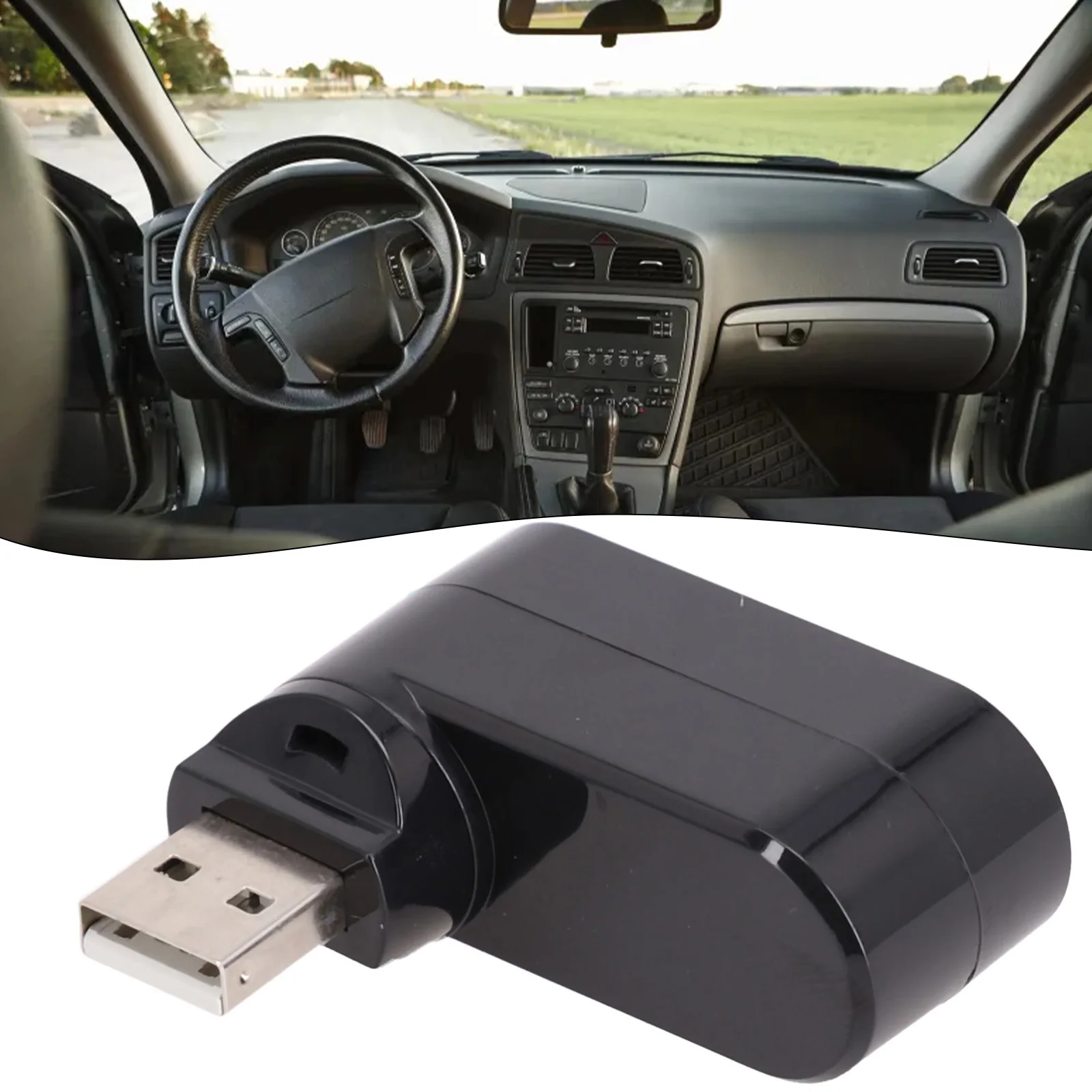 3 Port USB 2.0 Rotating Splitter Adapter Hub PC Laptop Notebook Accessories For Vehicle For Most Size Cars Trunks