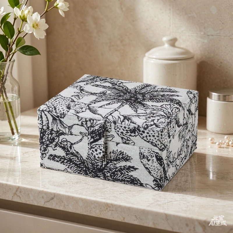 Small Jewelry Box Retro Fabric Double Layer Travel Case for Rings Necklaces Bracelets Portable Storage Organizer 보석함