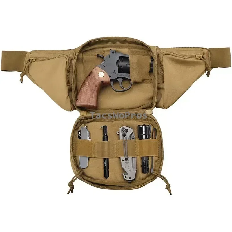 Tactical Gun Waist Bag Holster Chest Training Hiking Shooting Hunting Pistol Holster Bag Cs Airsoft Paintball Combat Bags