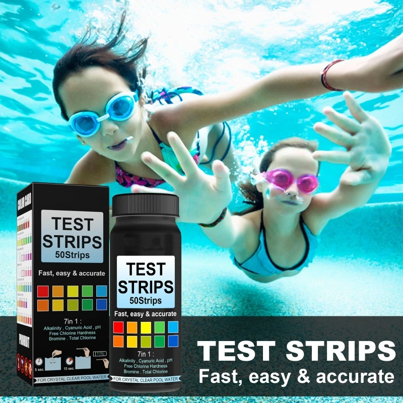 Pool Test Strips 7 in 1 Pool & Spa Test Strips Swimming Pool Testing Paper