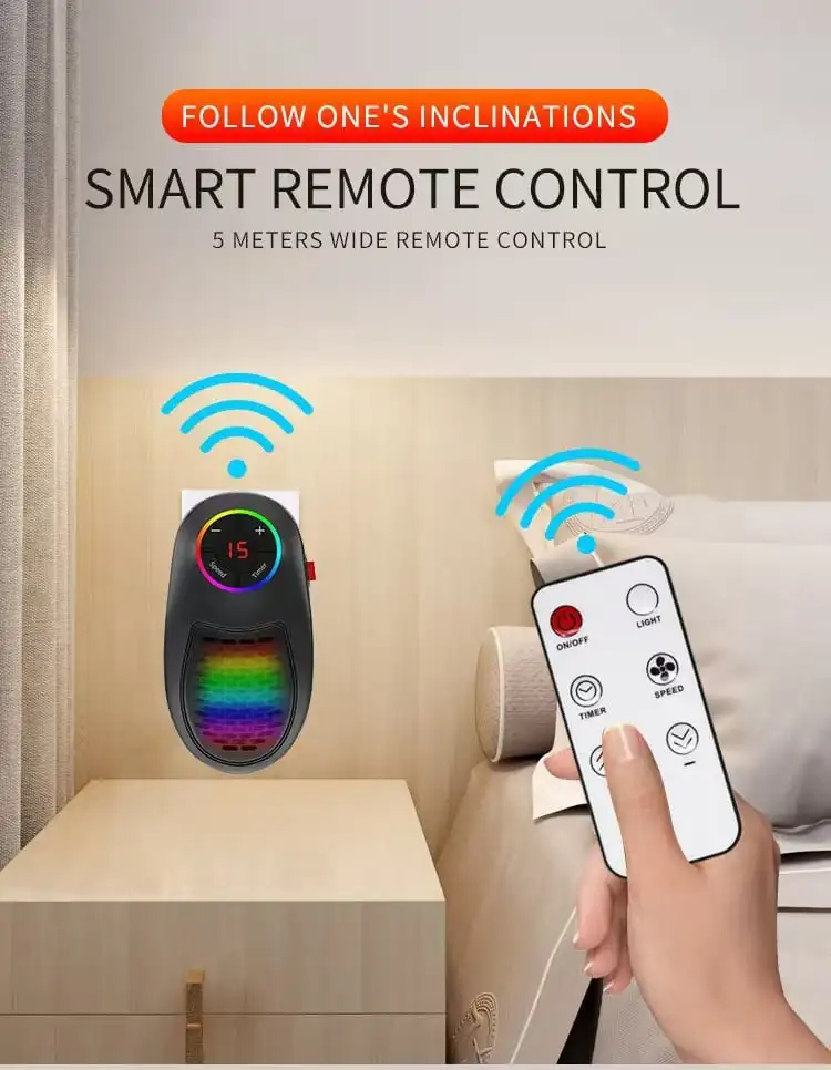 

Easy Life Plug-in Go Heater — портативный керамический обогреватель с регулируемой температурой и дистанционным управлением