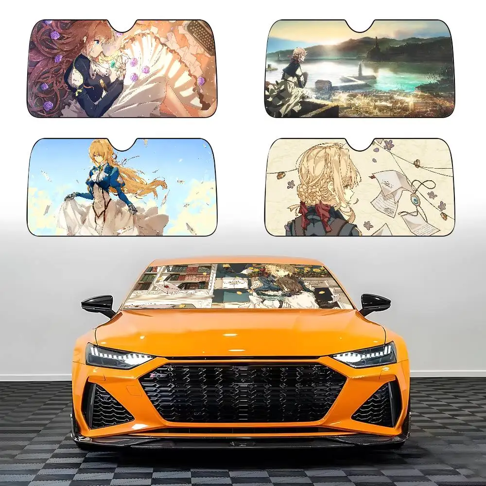 

Anime V-Violet Evergarden Car SunShade Car Sunshade Covers Cover Universal Windscreen Folding Visor
