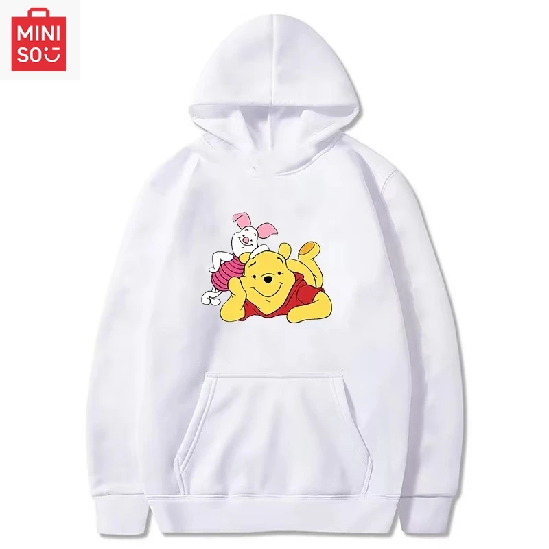 

MINISO Kawaii милый медведь мужская и женская толстовка с героями мультфильмов модная толстовка для пар весна и осень толстовка с капюшоном весна и осень