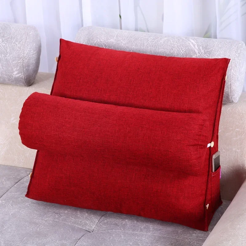 Triangular Wedge Pillow Positioning Support The Head of The Bed A Large Back Waist Cushion Reading Backrest Wedge Reading Pillow