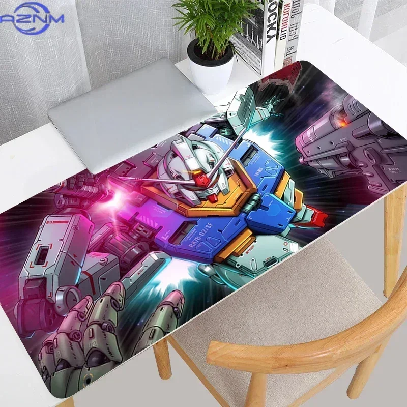 Dark Space Collage Sci-Fi Mecha Characters Themed Large Mousepad, Rubber Non-slip Gaming Desk Mat, Waterproof HD Print Keyboard