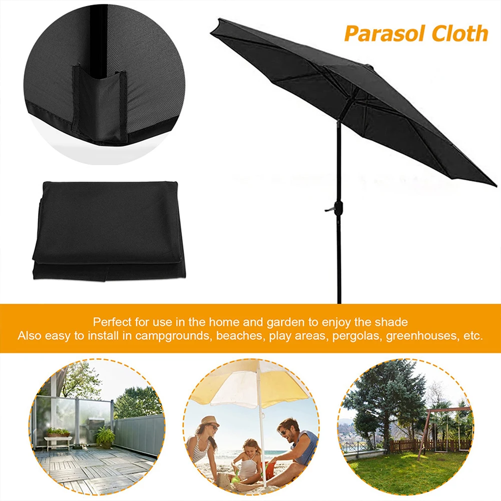 

Сменный навес для зонта с 6 костями без подставки, зонтик 2 м, сменная ткань, защита от ультрафиолета, съемный для открытого пляжного сада
