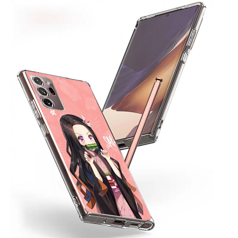 Demon Slayer Kamado Nezuko Cover Phone Case For Samsung Galaxy S24 Ultra S23 S22 S21 S20 FE S10 Plus S10E S9 S8 + Soft Fundas Sh