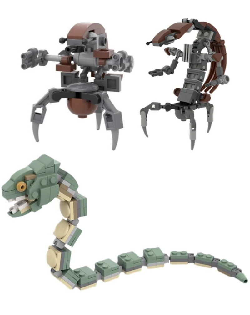 

Children's New MOC Creative Building Blocks Puzzle Set: Snake Shrimp Soldier Animal Figurines for Boys' Holiday Gifts