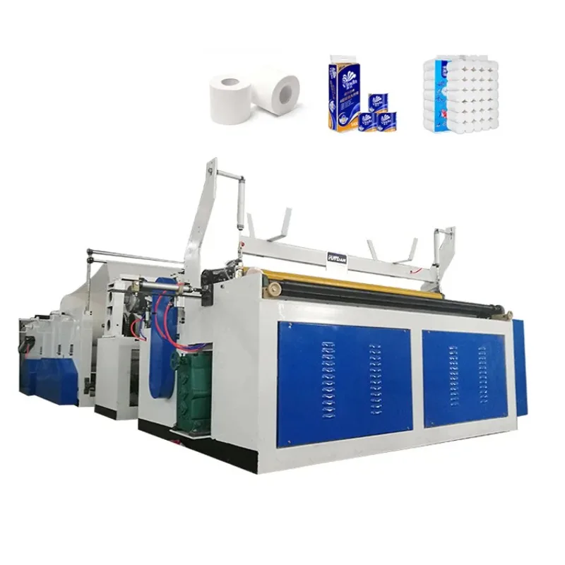 Automation Toilet Tissue Paper Roll Making Machine Low Price Toilet Tissue Paper Embossing Colored Production Line Price