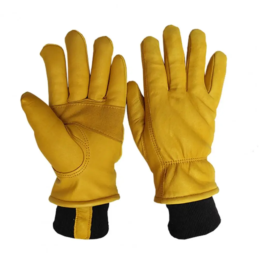 Waterproof Work Gloves High Mechanical Strength Gloves Waterproof Thermal Insulated Faux Leather Work Gloves Durable for Men