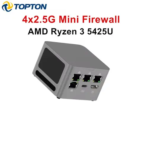 Topton Super Firewall Mini PC M1 AMD Ryzen 3 5425U 4x 2.5G LAN i226-V 8GB LPDDR4 Pocket Mini Gaming Computer Proxmox pfSense Box