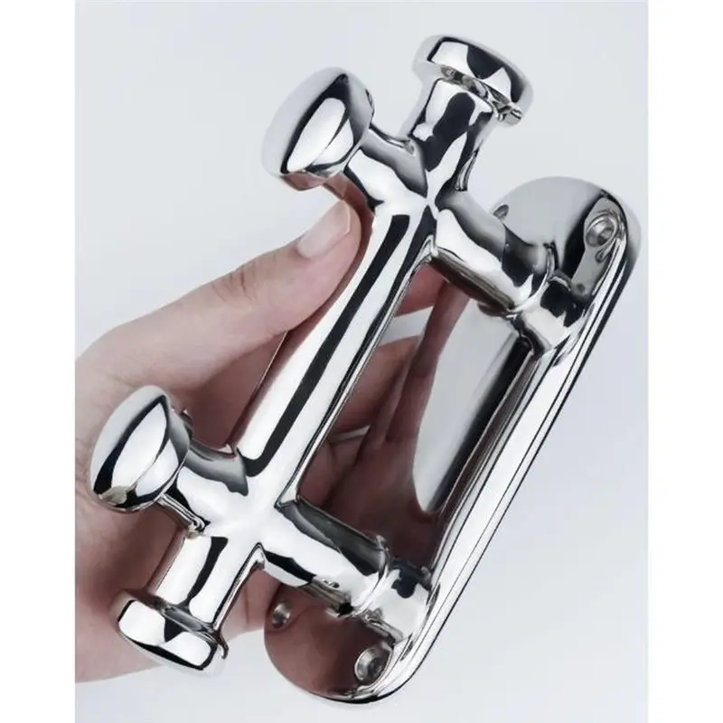 316 Stainless Steel Double Intersection Boat Bollard Cleat Marine Marine Yacht Parts Accessories Column Cable Pile